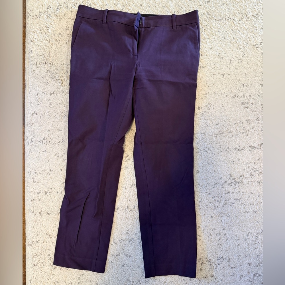 Dark Plum Ann Taylor Women's Crop Dress Pants